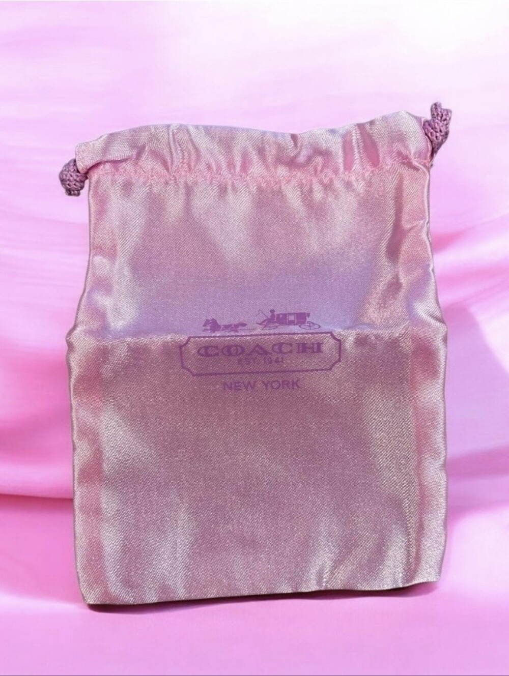 Coach x CanCam Japan Exclusive Floral Satin Scrunchie & Pouch Set, NWT - Picture 5 of 15